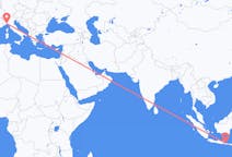 Flyg från Banyuwangi, Indonesien till Genua, Italien