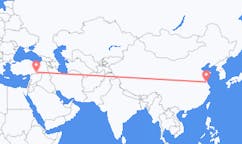 Lennot Yanchengistä, Kiina Şanlıurfaan, Turkki