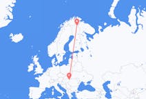 Voos de Debrecen, Hungria para Ivalo, Finlândia