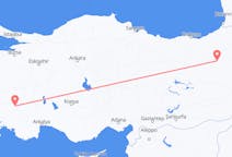 Loty z Denizli, Turcja do Erzurum, Turcja