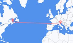 Flyreiser fra Charlottetown, Canada til Rimini, Italia