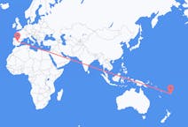 Flyreiser fra Suva, Fiji til Madrid, Spania