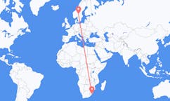 Vluchten van Durban, Zuid-Afrika naar Rörbäcksnäs, Zweden
