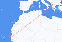 Flyreiser fra Dakar, til Corfu