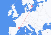 Flights from Kalmar to Barcelona