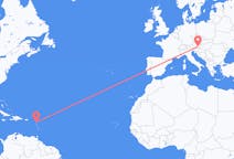 Flyreiser fra Antigua, til Graz