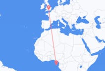 Flyg från São Tomé till Southampton