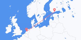 Flug frá Finnlandi til Hollands