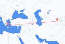 Lennot Samarkandista, Uzbekistan Plakaan, Kreikka