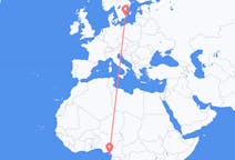 Flyreiser fra Malabo, Ekvatorial-Guinea til Kalmar, Sverige