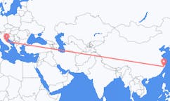 Lennot Taizhousta, Kiina Pescaraan, Italia