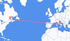 Flyrejser fra Presque Isle, USA til Napoli, Italien