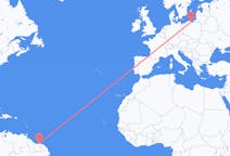 Flyreiser fra Paramaribo, til Gdańsk