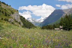 photo of the heights of the Vercors, the marly hills and the valley Val de Drome at Saint Jean De Maurienne in French countryside.