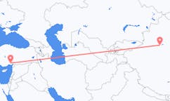Flyreiser fra Korla, Kina til Adana, Tyrkia