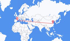 Lennot Yangzhousta, Kiina Reusiin, Espanja
