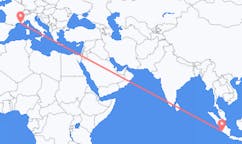 Flyg från Bengkulu, Indonesien till Toulon, Frankrike