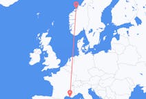 Flyreiser fra Marseille, Frankrike til Kristiansund, Norge
