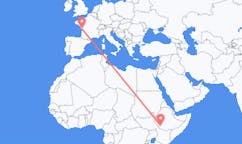 Flyreiser fra Jinka, Etiopia til La Rochelle, Frankrike