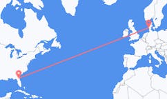Flyg från Jacksonville, USA till Esbjerg, Danmark