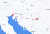 Flyg från Trieste till Belgrad