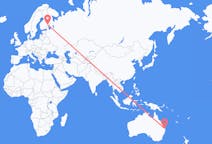 Flyreiser fra Brisbane, til Joensuu