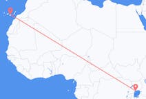 Flyreiser fra Entebbe, til Las Palmas