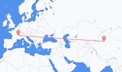 Flyrejser fra Korla, Kina til Lyon, Frankrig