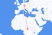 Flyreiser fra Bangui, til München