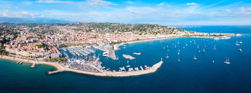 Photo of aerial view Cap d'Ail, France.