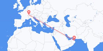 Lennot Omanista Sveitsiin