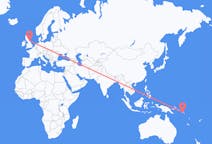 Flyrejser fra Honiara til Newcastle upon Tyne