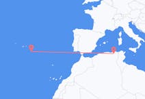 Flyrejser fra Constantine, Algeriet til Santa Maria, Portugal
