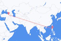 Lennot Tuguegaraosta, Filippiinit Erzurumiin, Turkki