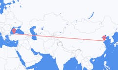 Lennot Qingdaosta, Kiina Zonguldakille, Turkki