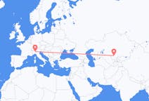Flyreiser fra Turkistan, til Milano