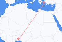 Flyreiser fra Cotonou, til Santorini