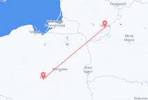 Flyg från Vilnius, Litauen till Lodz, Polen