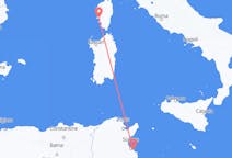 Flyg från Monastir, Tunisien till Ajaccio, Frankrike