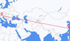 Flug frá Ningbo, Kína til Bolzano, Ítalíu