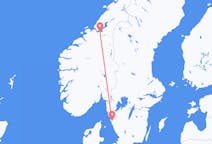 Lennot Trondheimista Göteborgiin