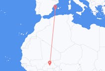 Flyreiser fra Ouagadougou, til Ibiza