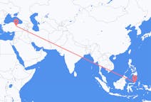 인도네시아 마나도에서 출발해 터키 시바스에게(으)로 가는 항공편