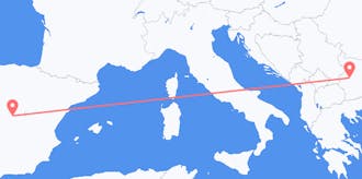 ブルガリアからスペインへのフライト