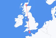 Flyrejser fra Guernsey til Inverness