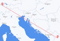 Flyrejser fra Skopje til Zürich