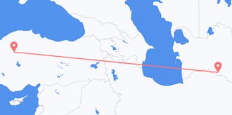 トルクメニスタンからトルコへのフライト