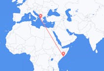 Flyreiser fra Mogadishu, til Preveza