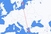 Lennot Visbystä, Ruotsi Parikiaan, Kreikka