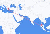 Flyrejser fra Medan, Indonesien til Plaka, Grækenland